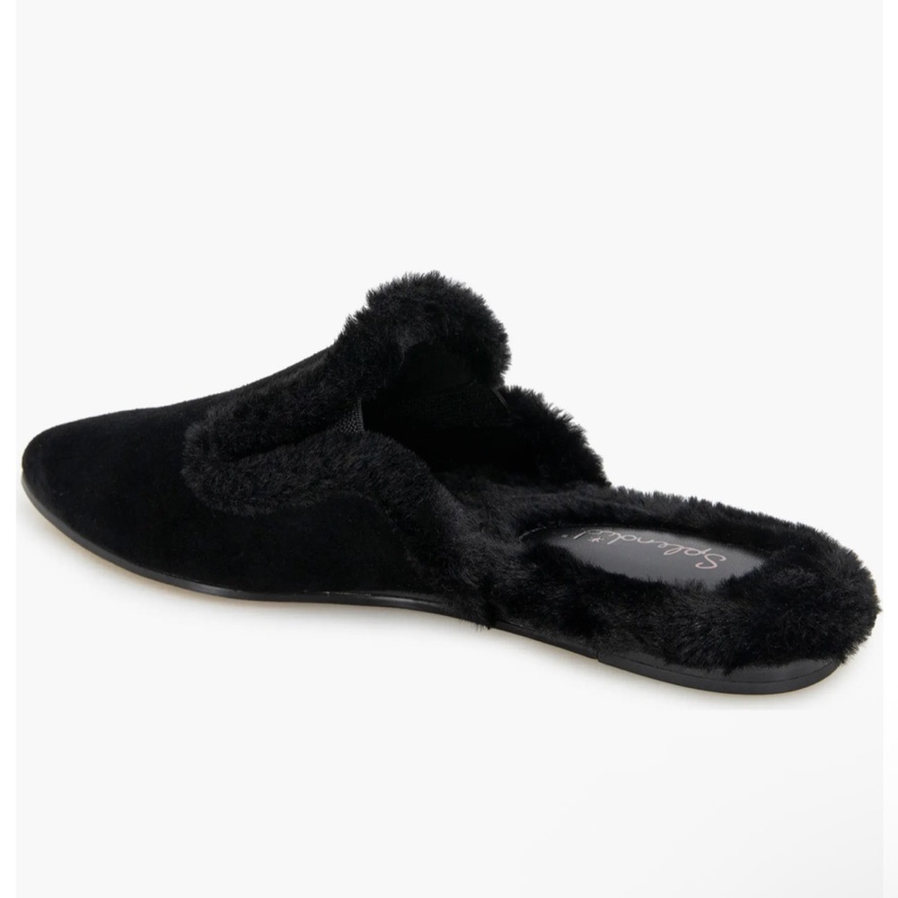 Splendid Liza Sherpa Women's Black Fur Shearling Mules, Size 10, New In Box - Picture 6 of 7